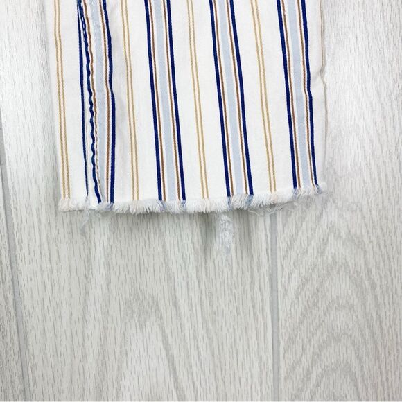 Pilcro & The Letterpress | Striped High Rise Cropped Boot Cut Jeans Size 25 - Picture 7 of 10